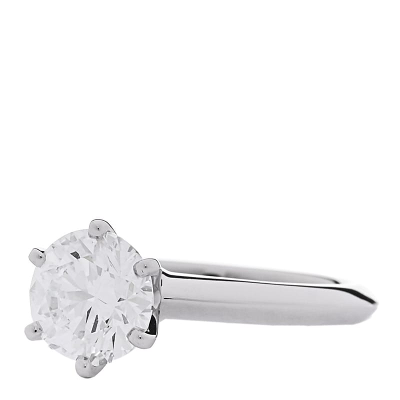 платина діамант 1.36ct Solitaire Engagement каблучка 45 3.25