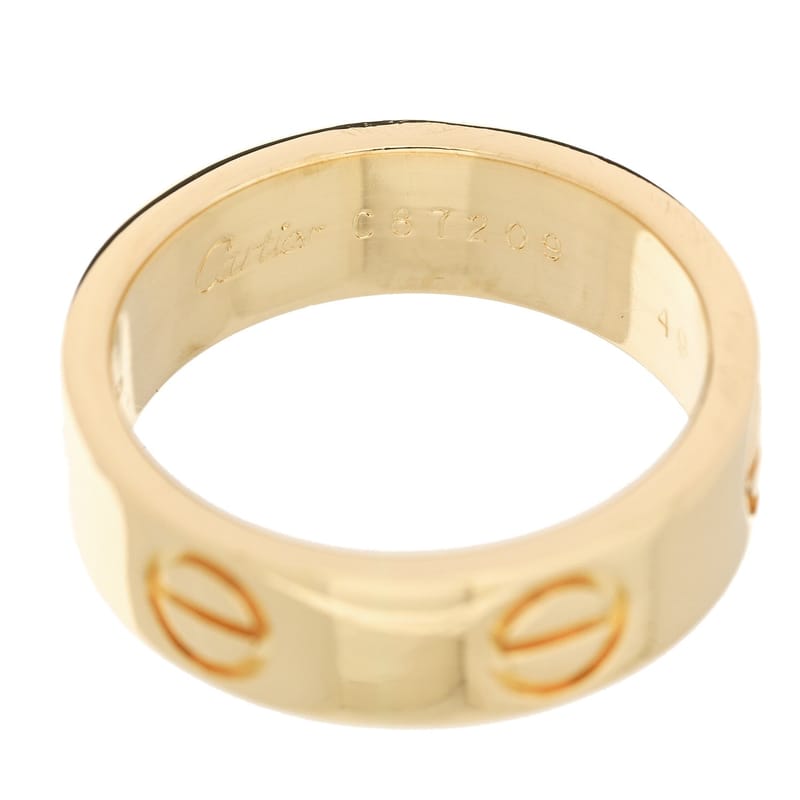 18K жовте золото 5.5mm LOVE каблучка 49 4.75
