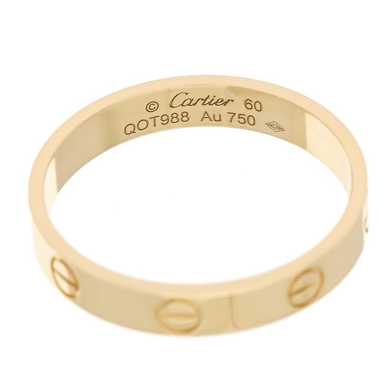 18K жовте золото 3.5mm LOVE Wedding обручка каблучка 60 9.25