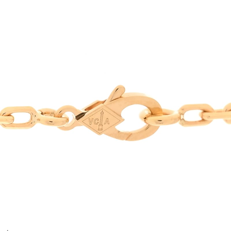 18K жовте золото чорний онікс 10 Motifs Vintage Alhambra кольє