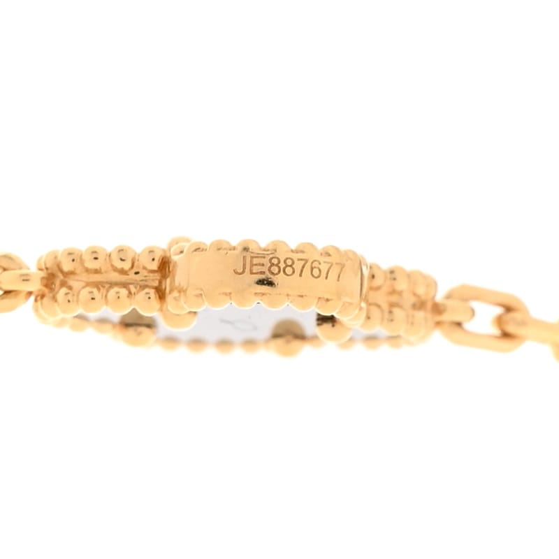 18K жовте золото чорний онікс 10 Motifs Vintage Alhambra кольє
