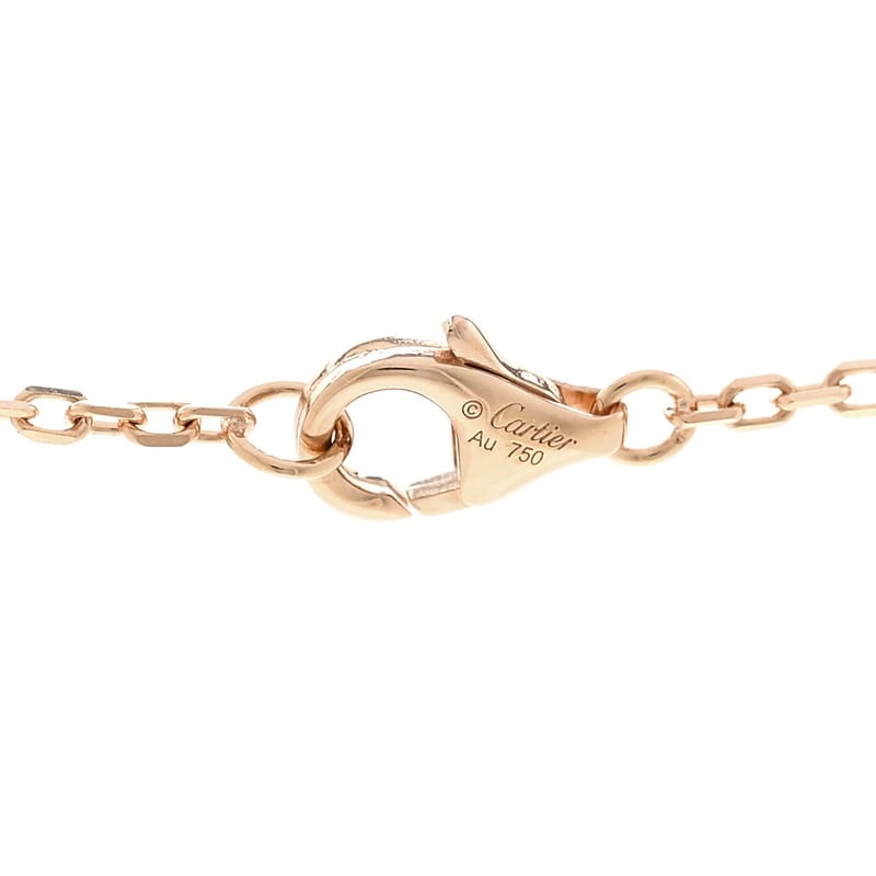 18K рожеве золото діамант Interlocking LOVE Paved кольє