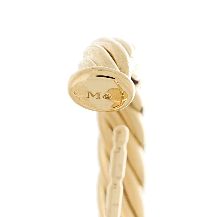 18K жовте золото Small Cablespira Hoop сережки