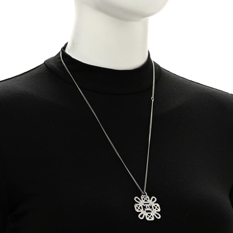Crystal Strass Cross CC підвіска кольє срібло