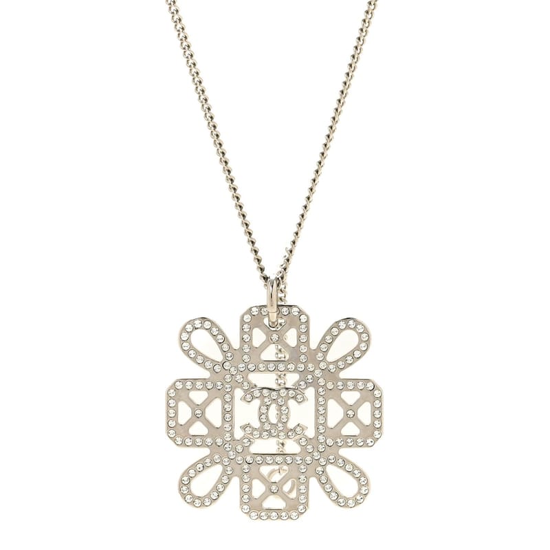 Crystal Strass Cross CC підвіска кольє срібло