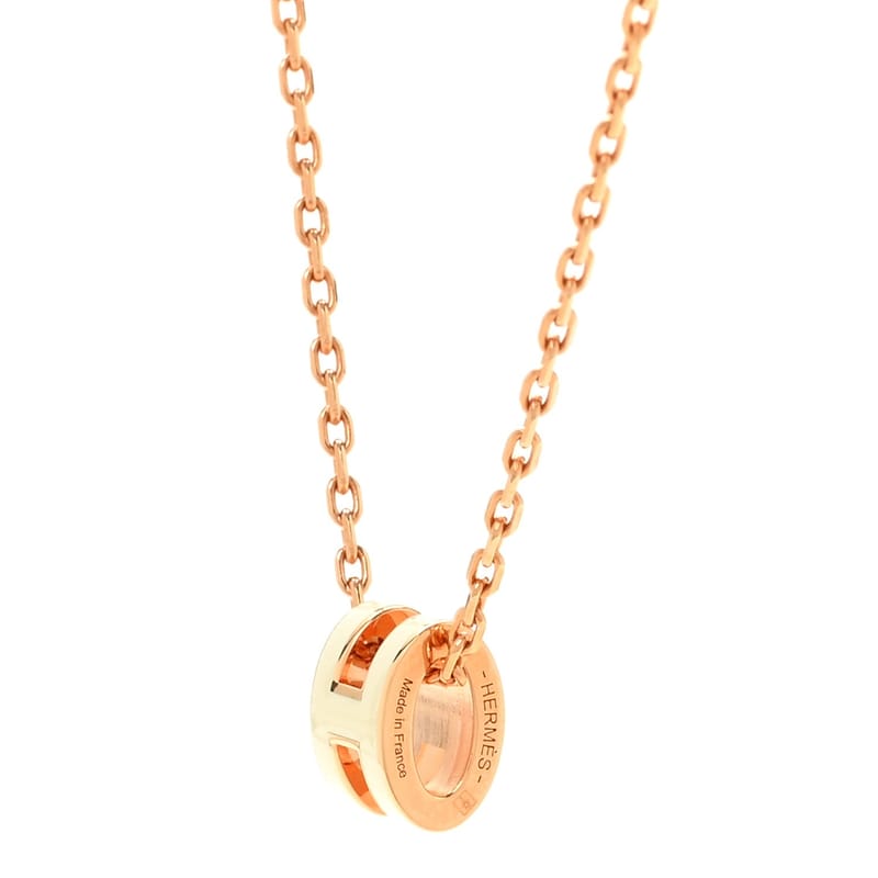 Lacquered рожеве золото Mini Pop H підвіска кольє білий