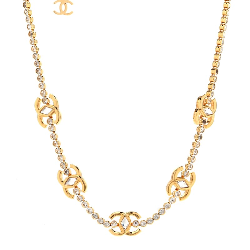 Metal Crystal CC Marquise чокер золото