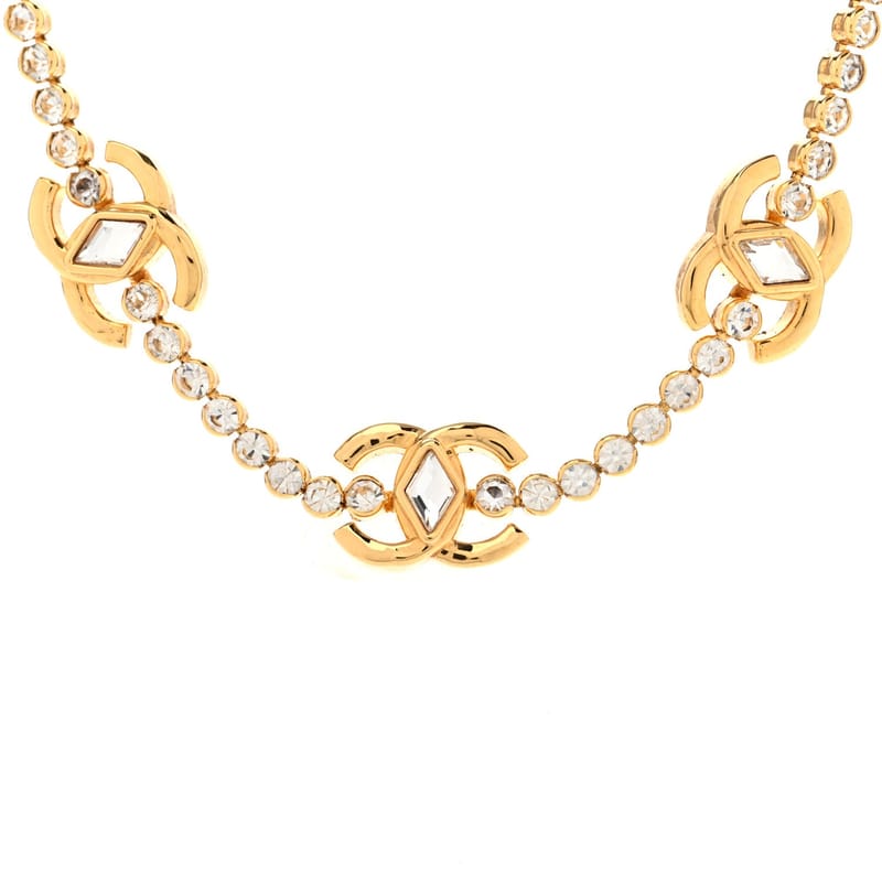 Metal Crystal CC Marquise чокер золото