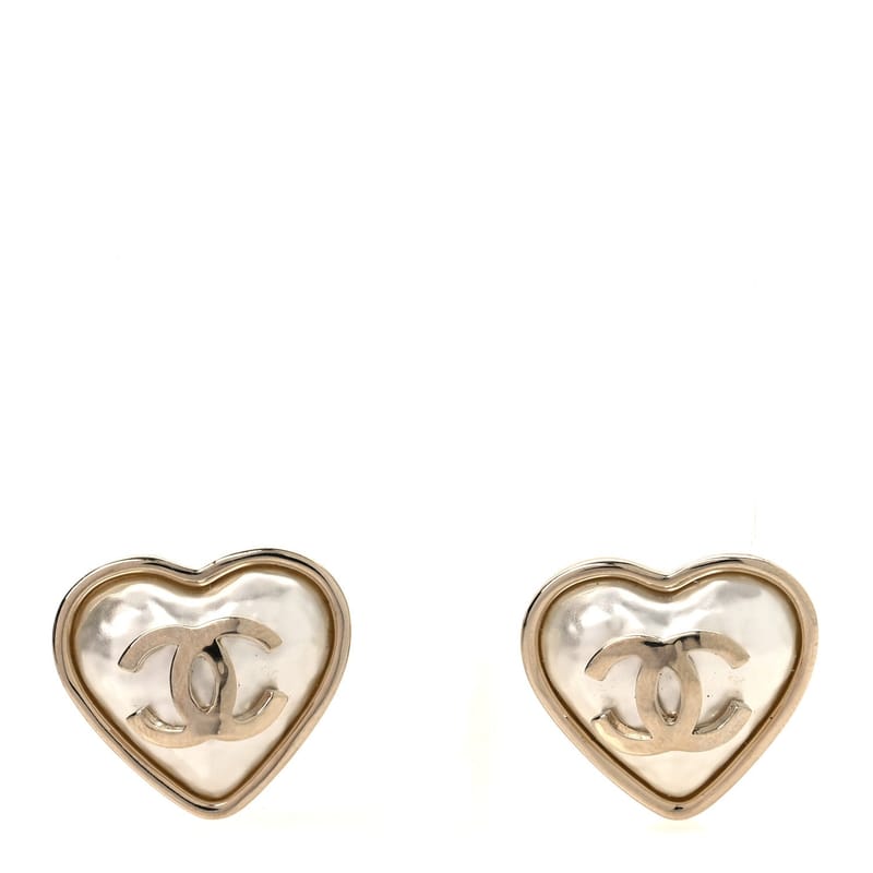 перлина CC Heart сережки золото