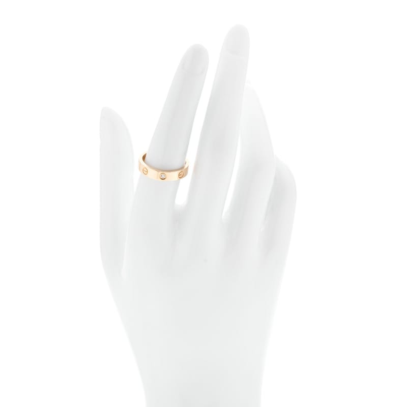 18K жовте золото діамант 4mm LOVE Wedding обручка каблучка 54 6.75