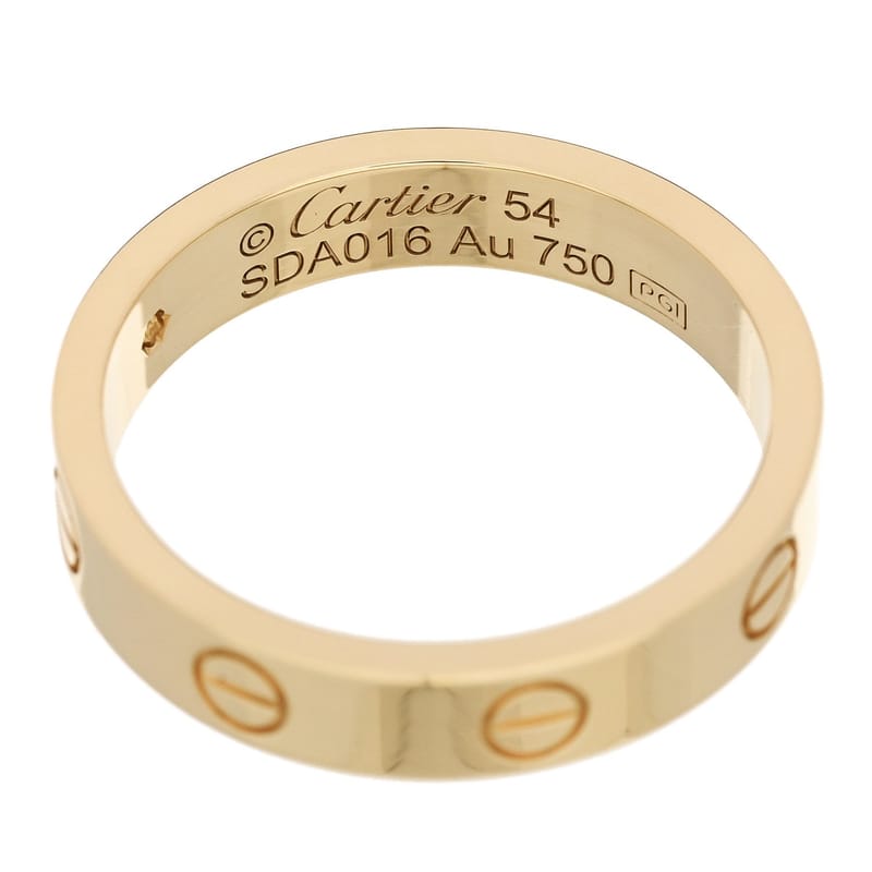 18K жовте золото діамант 4mm LOVE Wedding обручка каблучка 54 6.75