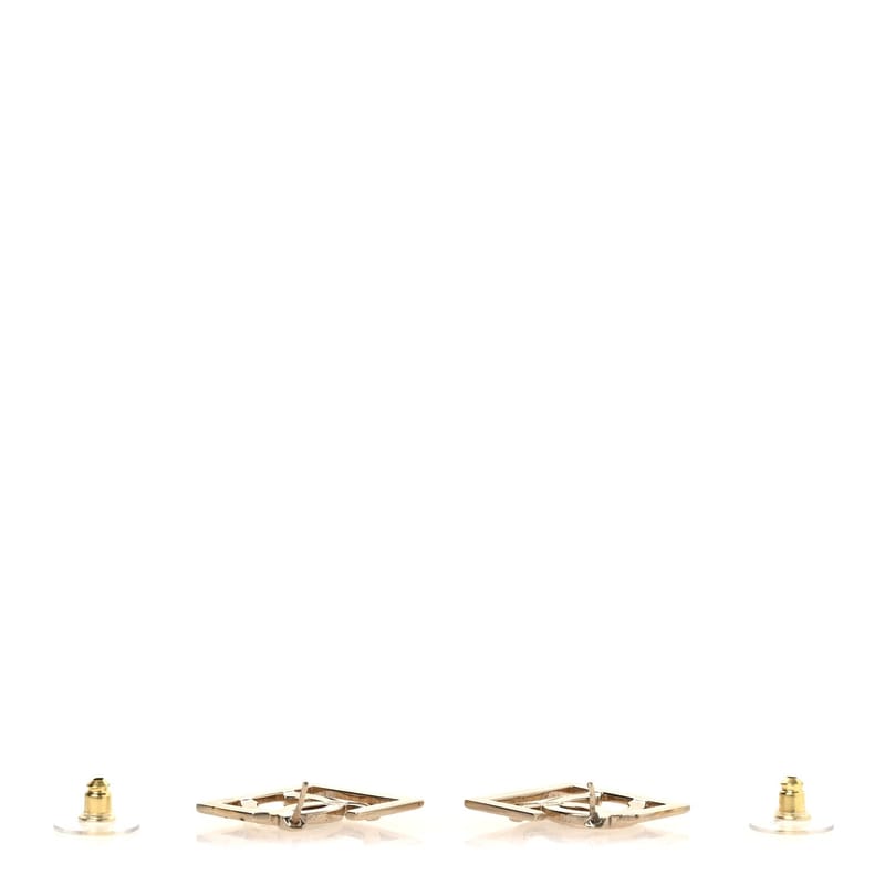 Metal Square Cutout CC Hoop сережки золото
