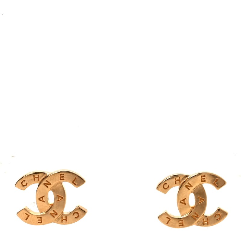 Metal CC Paris Button Stud сережки золото