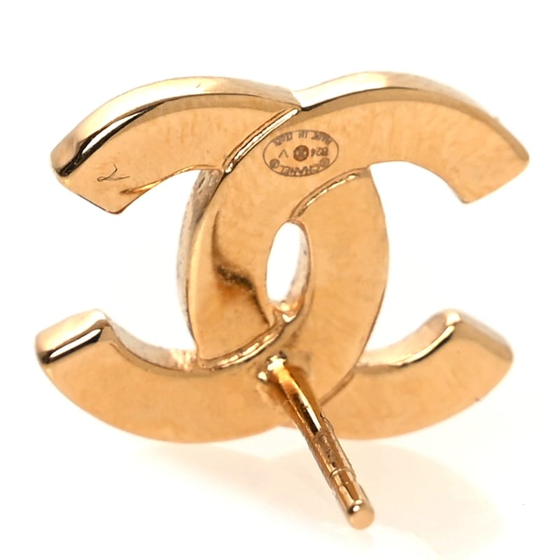 Metal CC Paris Button Stud сережки золото