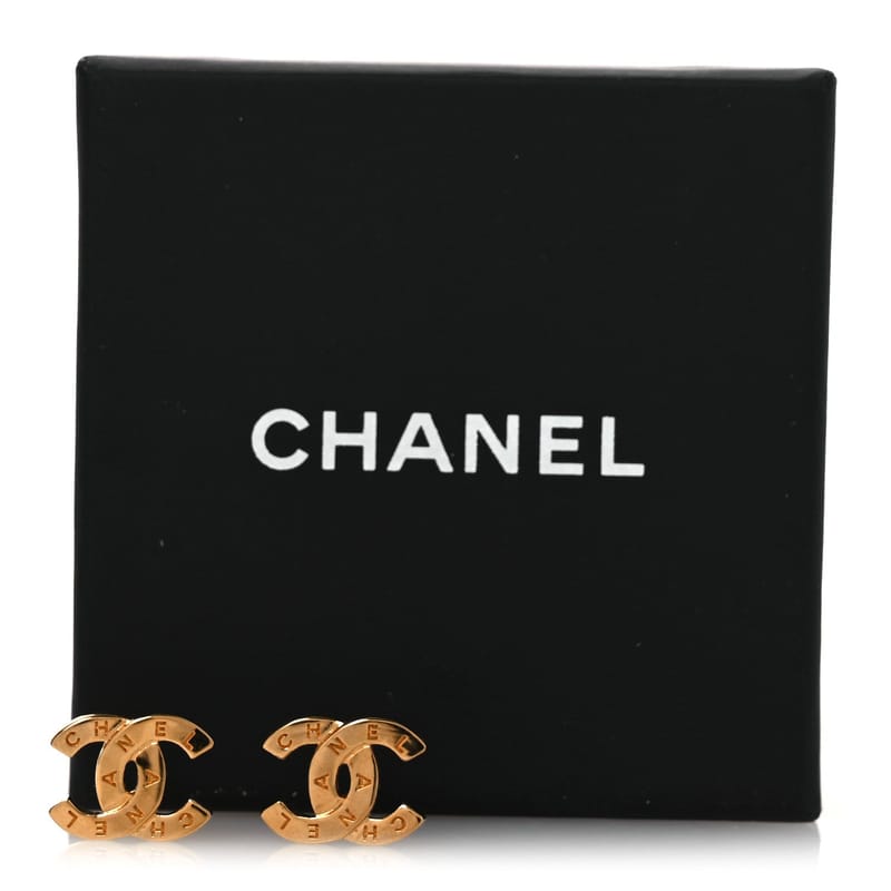 Metal CC Paris Button Stud сережки золото