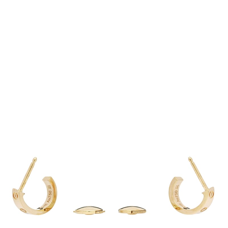 18K жовте золото Small LOVE Hoop сережки