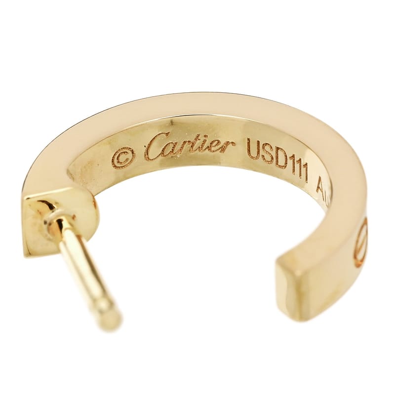 18K жовте золото Small LOVE Hoop сережки