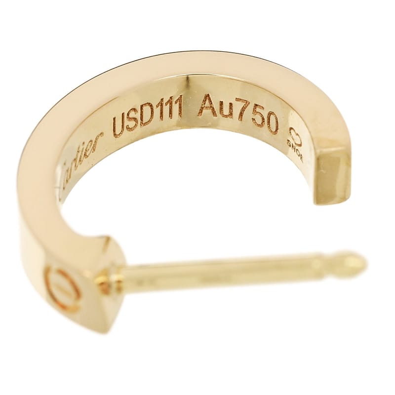 18K жовте золото Small LOVE Hoop сережки