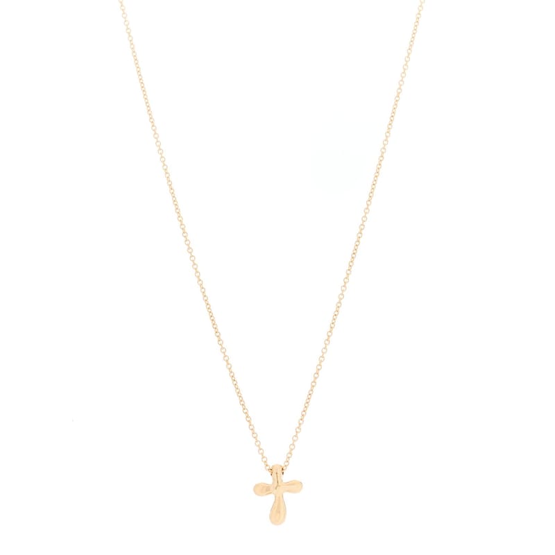 18K рожеве золото 12mm Elsa Peretti Cross підвіска кольє