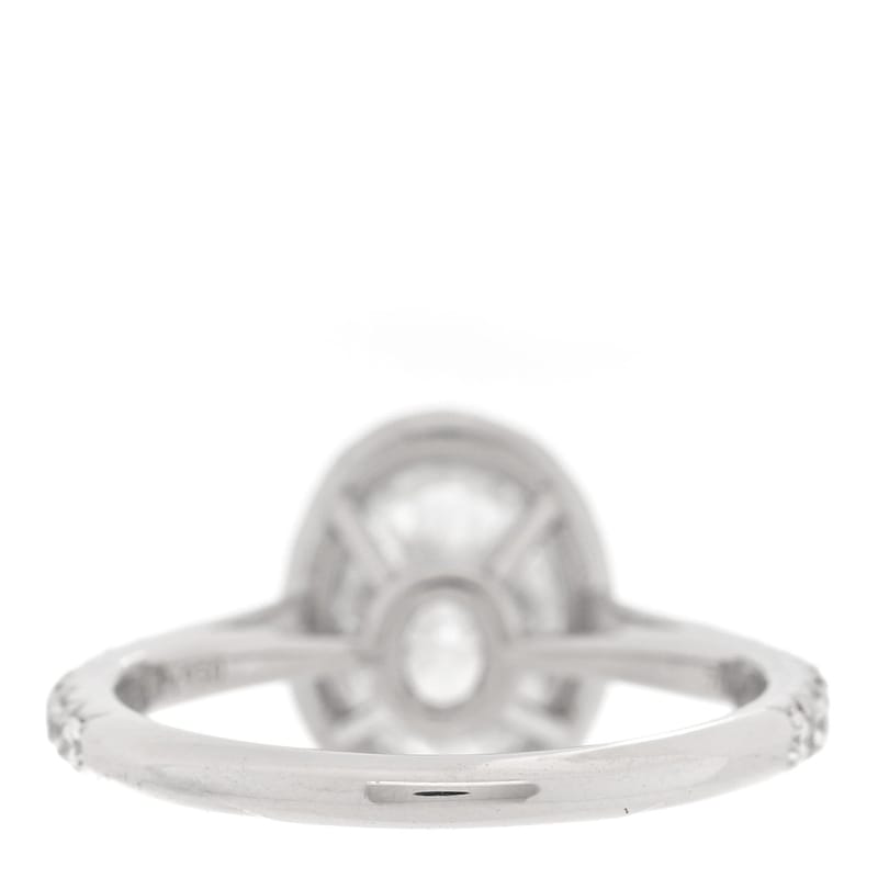 платина діамант 1.06ct Soleste Oval Cut Halo Engagement каблучка 46 3.75