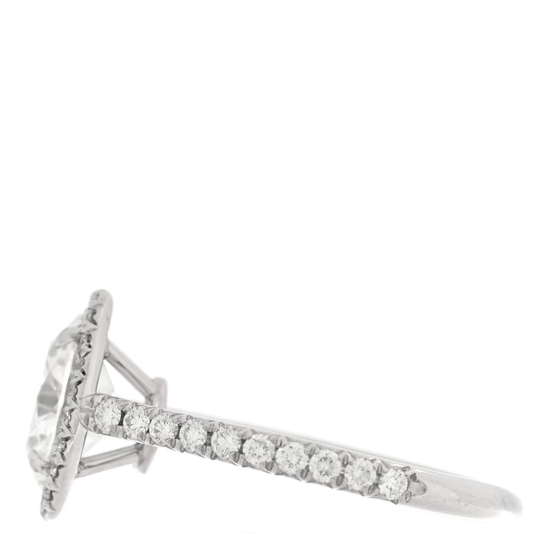 платина діамант 1.06ct Soleste Oval Cut Halo Engagement каблучка 46 3.75