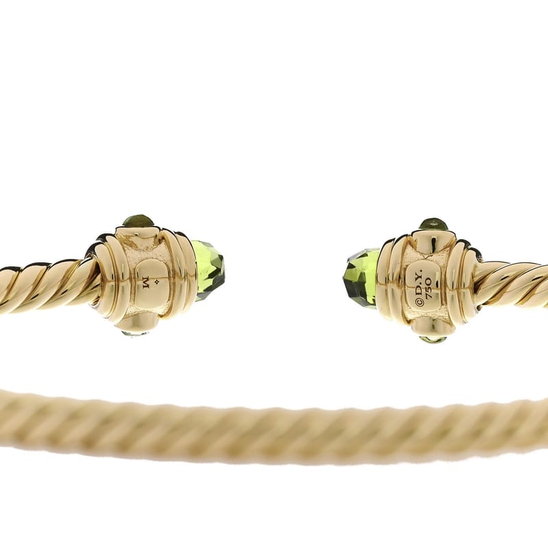 18K жовте золото Peridot 3.5mm Renaissance браслет