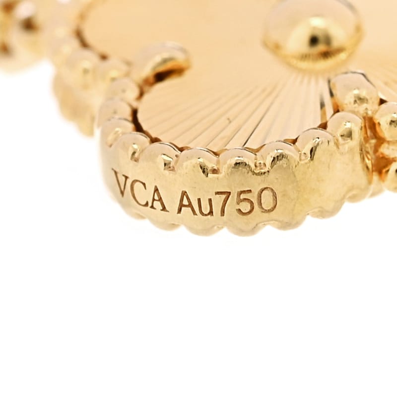 18K жовте золото 5 Motifs Guilloche Vintage Alhambra браслет