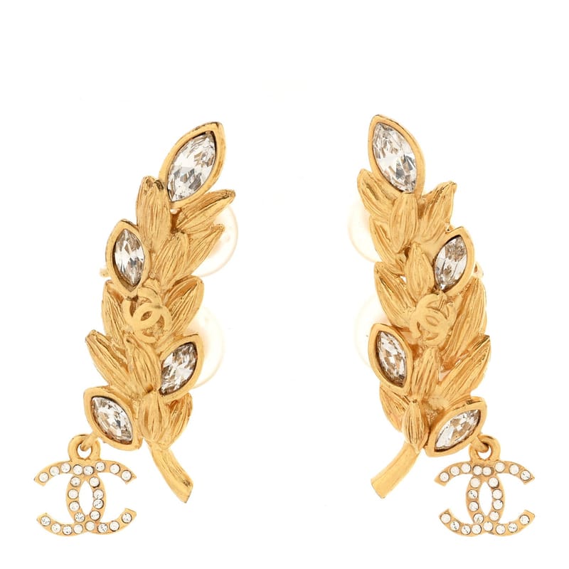Crystal Sparkling Wheat CC Clip On сережки золото
