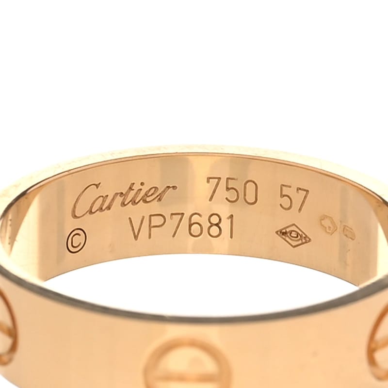 18K жовте золото 5.5mm LOVE каблучка 57 8