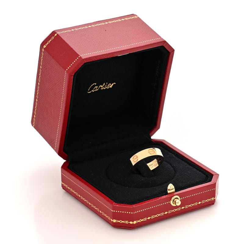 18K жовте золото 5.5mm LOVE каблучка 57 8