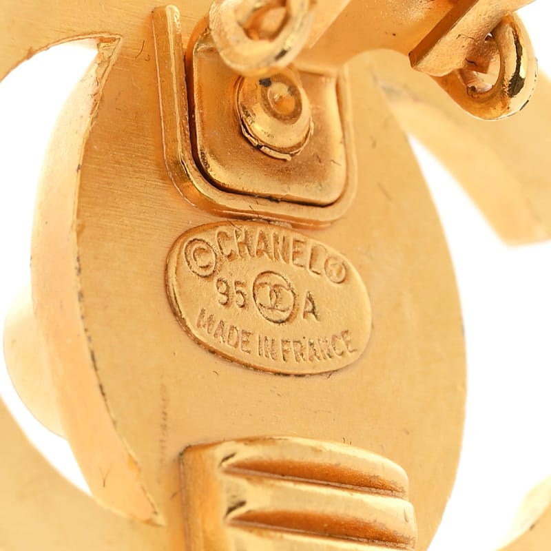 Metal CC Turnlock Clip On сережки золото