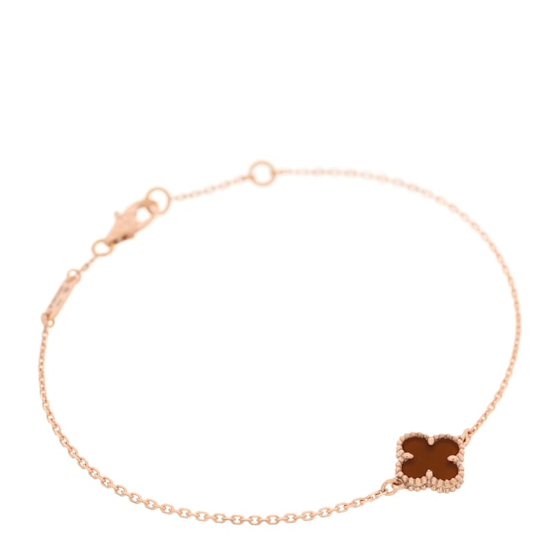18K рожеве золото Carnelian Sweet Alhambra браслет