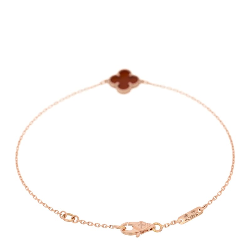 18K рожеве золото Carnelian Sweet Alhambra браслет