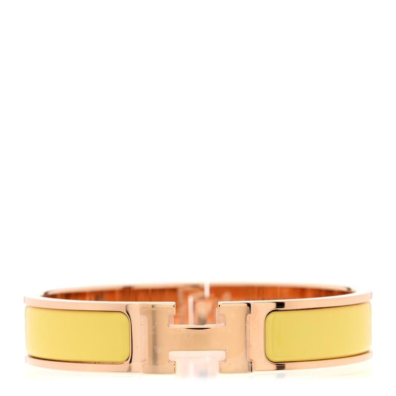 Enamel Narrow Clic Clac H браслет PM Jaune D'Or