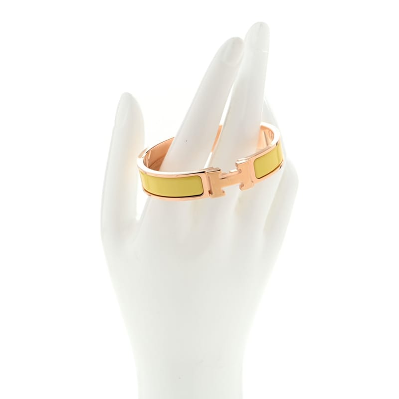 Enamel Narrow Clic Clac H браслет PM Jaune D'Or