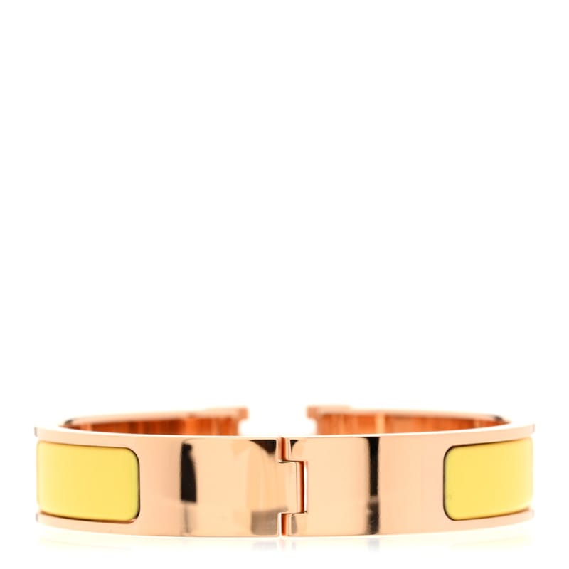 Enamel Narrow Clic Clac H браслет PM Jaune D'Or