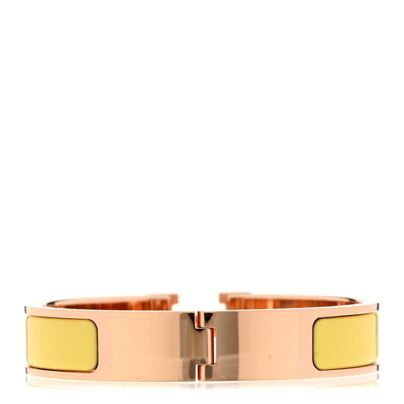 Enamel Narrow Clic Clac H браслет PM Jaune D'Or