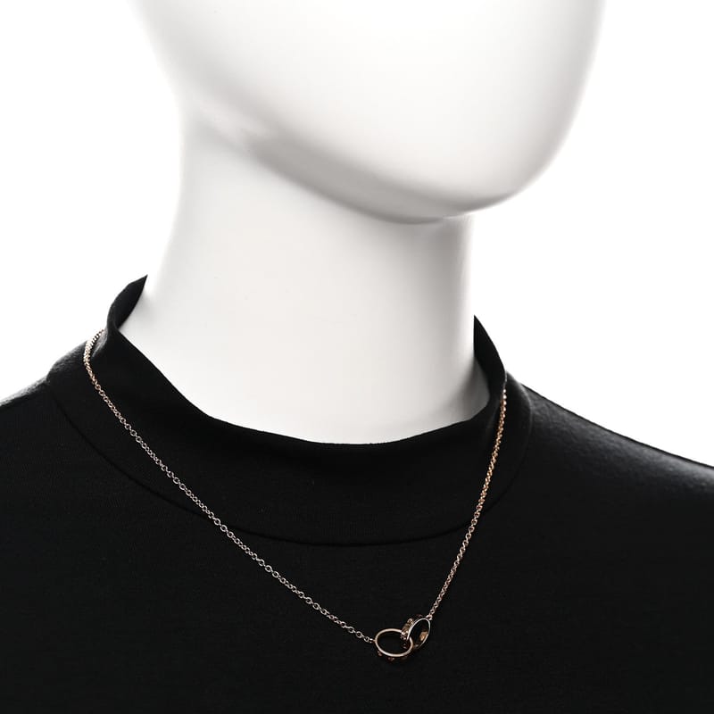 18K рожеве золото Interlocking LOVE кольє