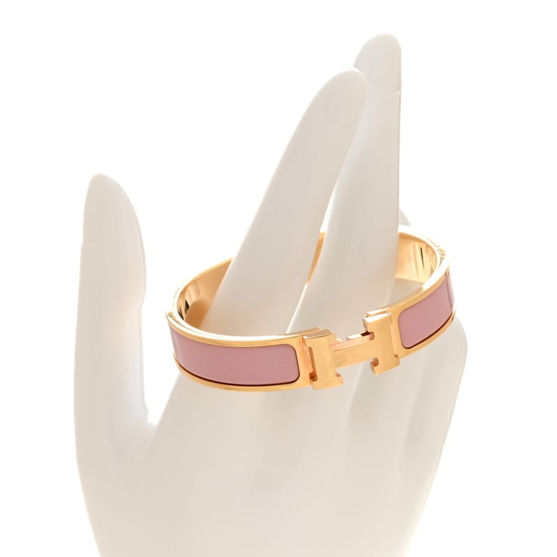 Enamel Narrow Clic Clac H браслет PM рожевий Nacarat