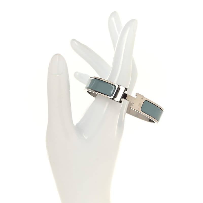 Enamel Narrow Clic Clac H браслет PM Gris Orage