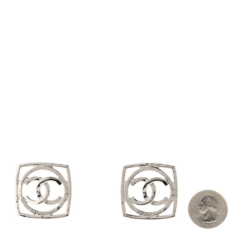 Metal Square CC сережки срібло