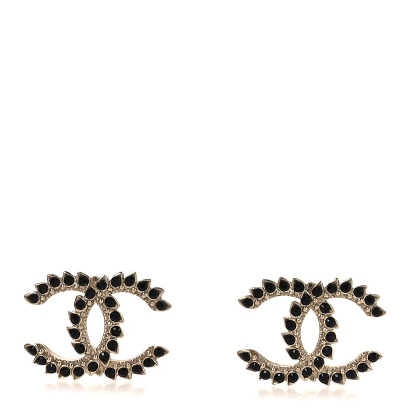 Strass Crystal Dazzling Wheat CC сережки чорний золото