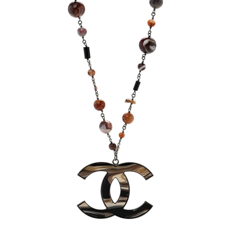 Agate Beaded Oversized CC підвіска кольє