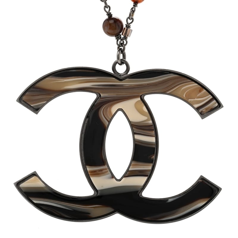 Agate Beaded Oversized CC підвіска кольє