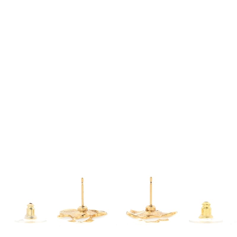 Metal Resin CC Camellia Stud сережки золото білий