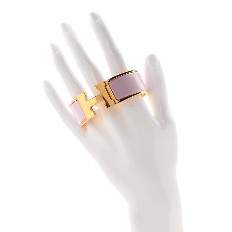 Enamel Wide Clic Clac H браслет PM рожевий Dragee