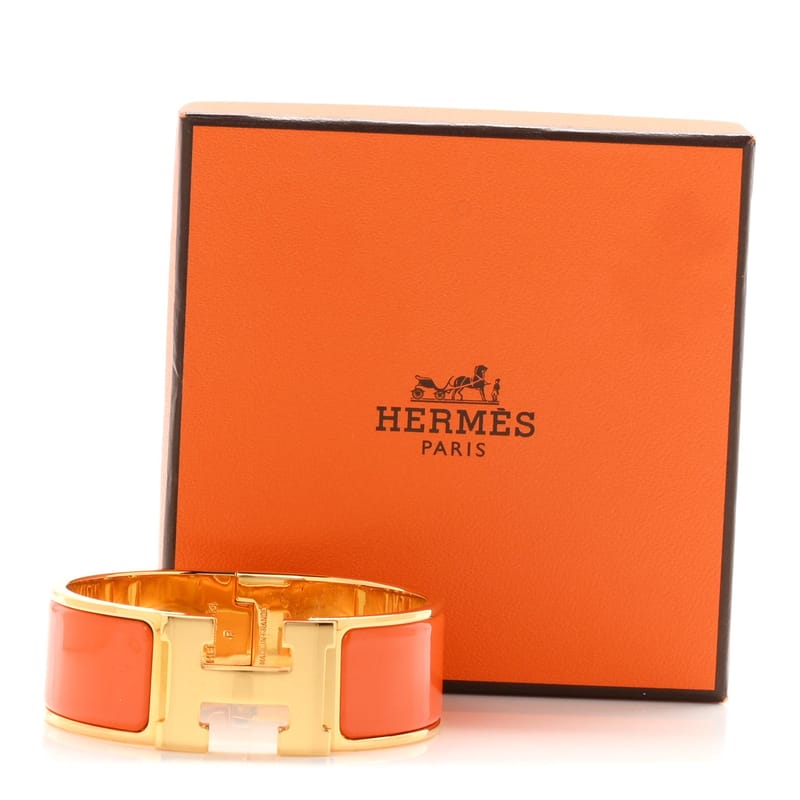 Enamel Wide Clic Clac H браслет PM Orange