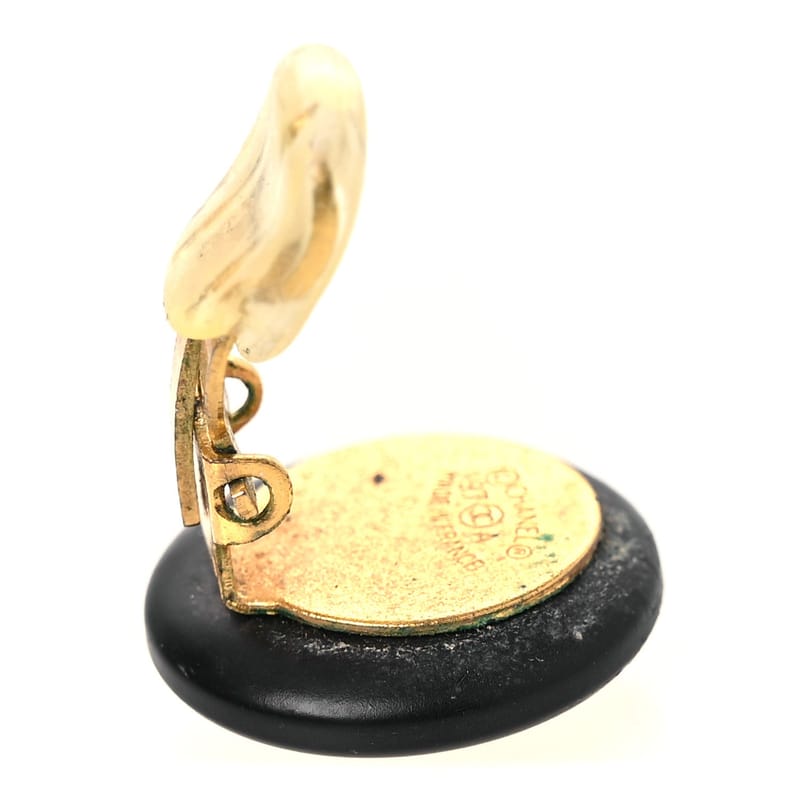 Resin CC Clip On сережки чорний білий