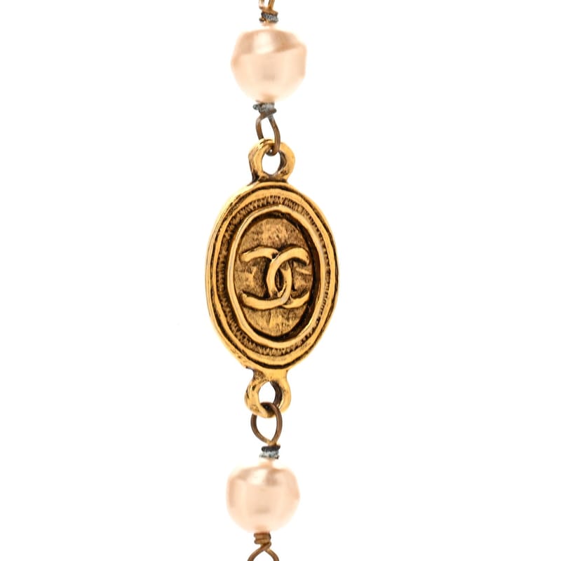 перлина Medallion Long кольє золото