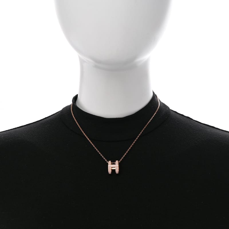 Lacquered золото Pop H підвіска кольє рожевий Dragee